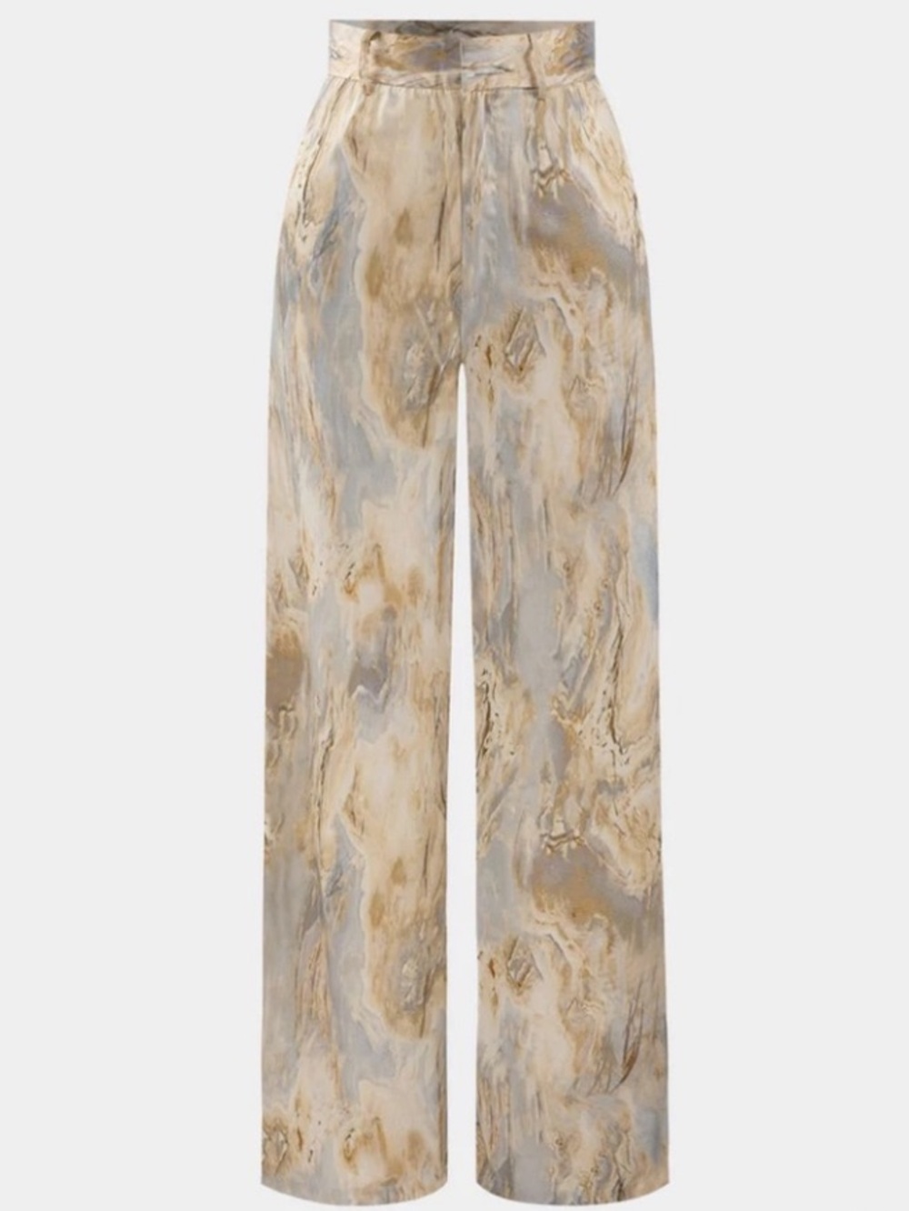 Micas Marble-Pattern Dress Pants in Pastel Multi